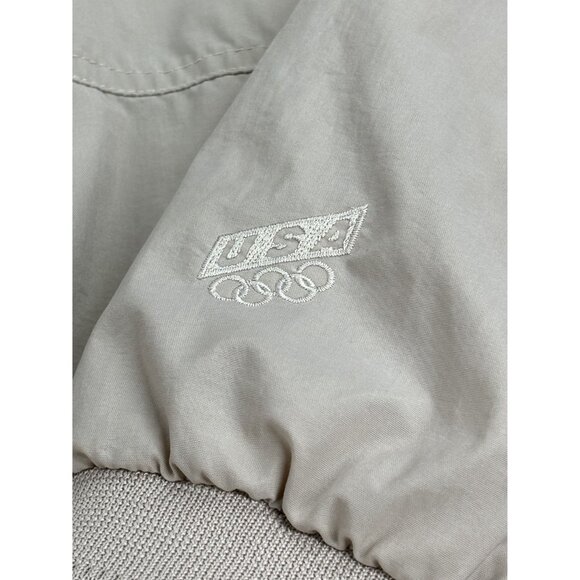 USA Olympics Beige JC Penney Windbreaker Jacket X-Large VTG - Picture 2 of 8